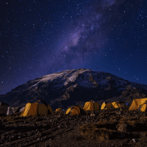 view of night sky on Kilimanjaro machame route
