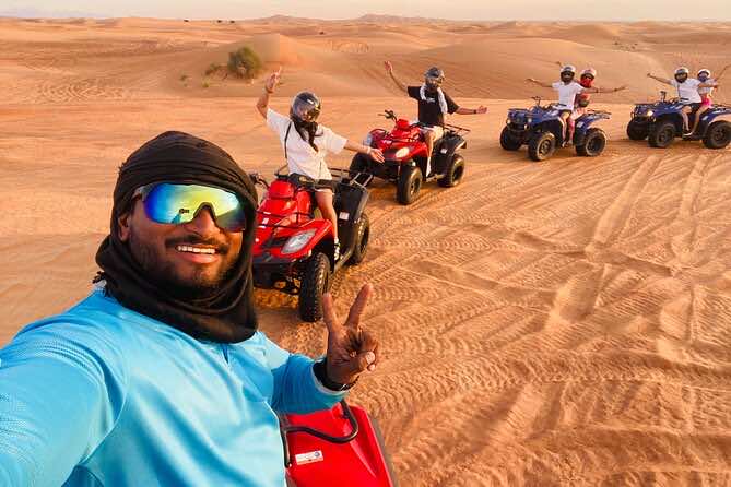 Dubai Red Dunes Quad and all-terrain vehicle (ATV) across the sands