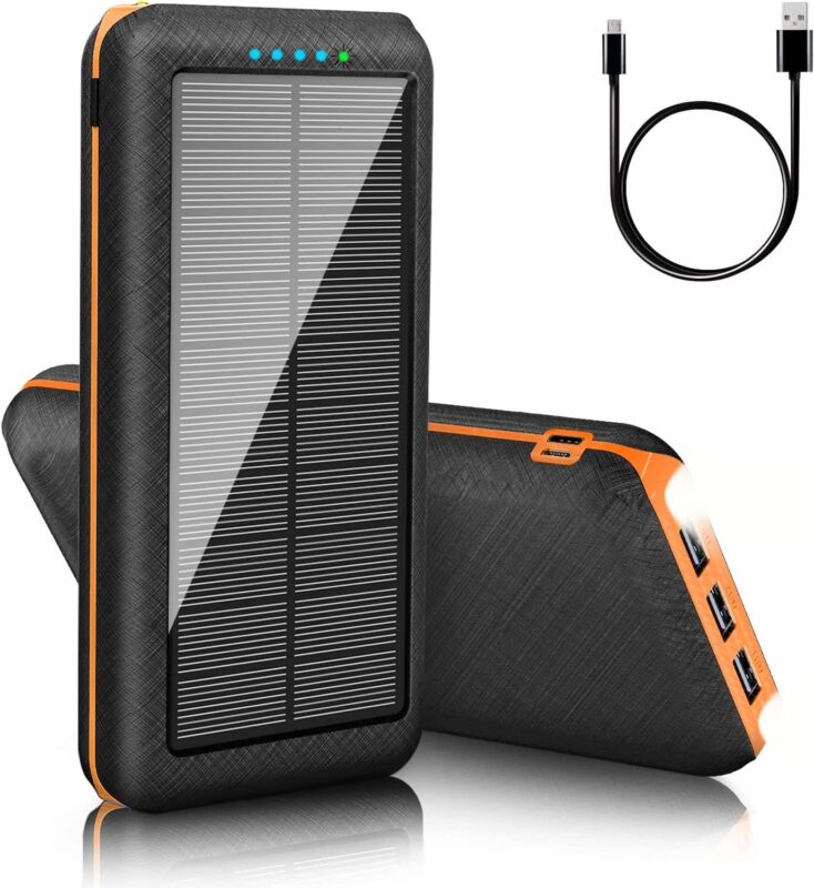 portable charger solar battery pack waterproof