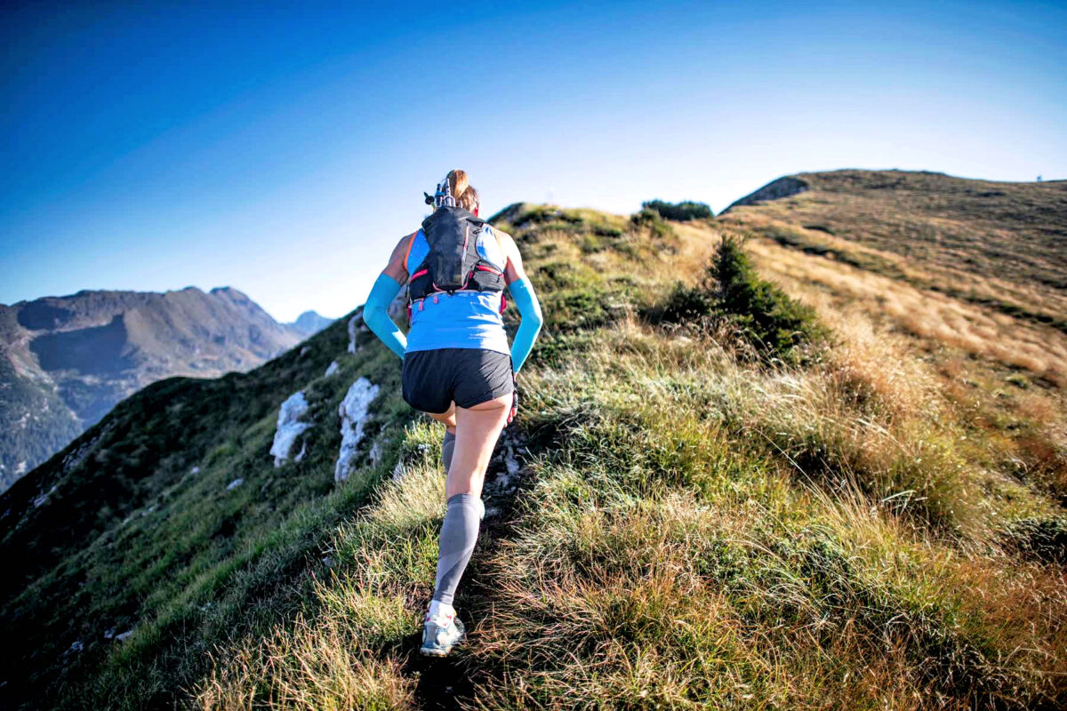 mountain running athlete